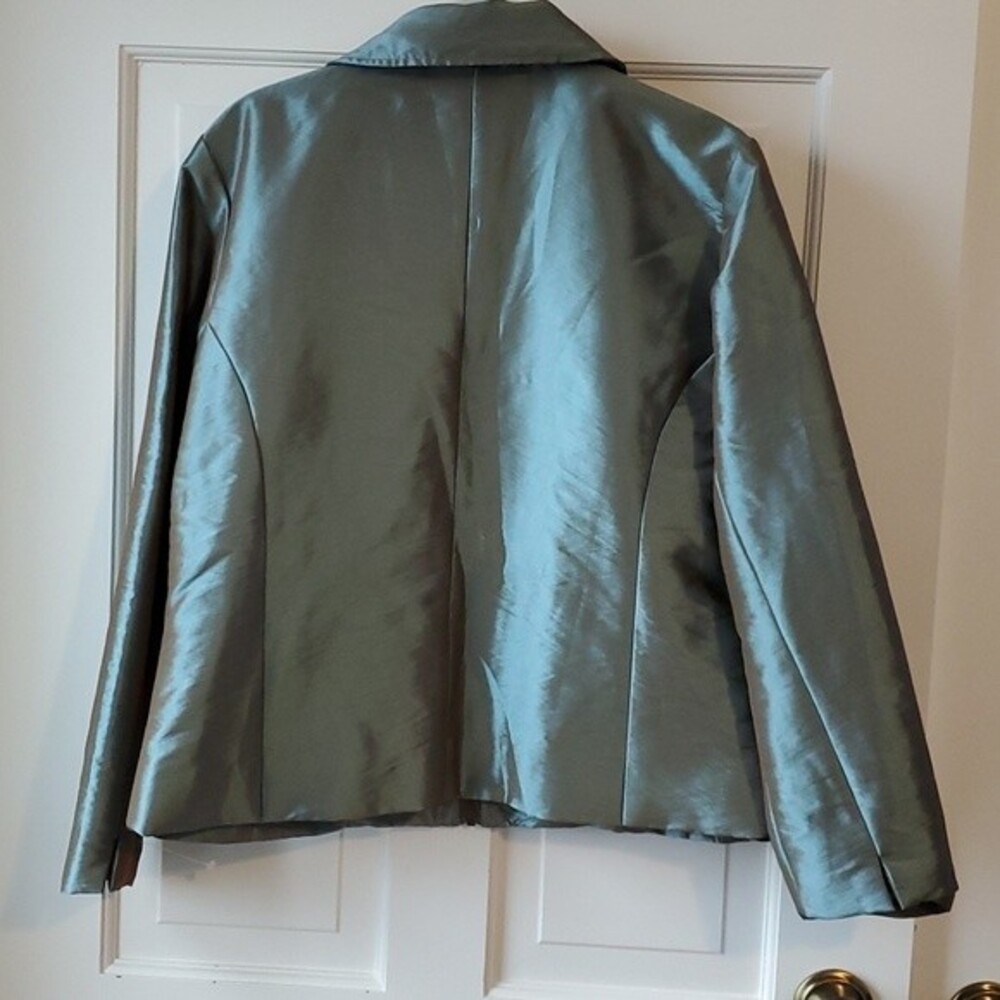 NWT CHICO'S SHIMMER SHINE LALEH JACKET ZIP UP TURQUOISE SIZE 1/S… - Picture 7 of 11